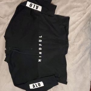 ALO Mindful Movement Hoodie Sweatshirt with half mesh